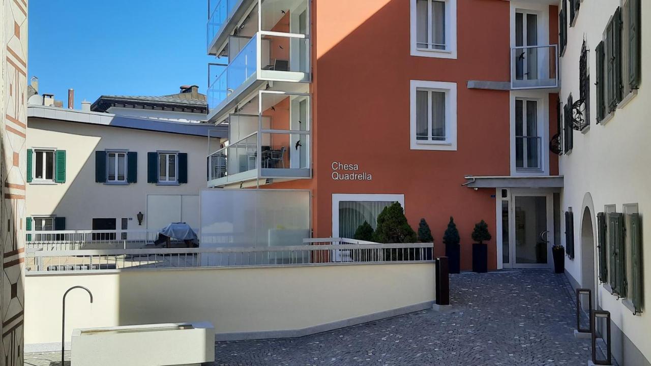 Chesa Quadrella Zimmer Mit Kuechenzeile Inklusive Bergbahnen Im Sommer-Ausser Studio Pontresina Bagian luar foto